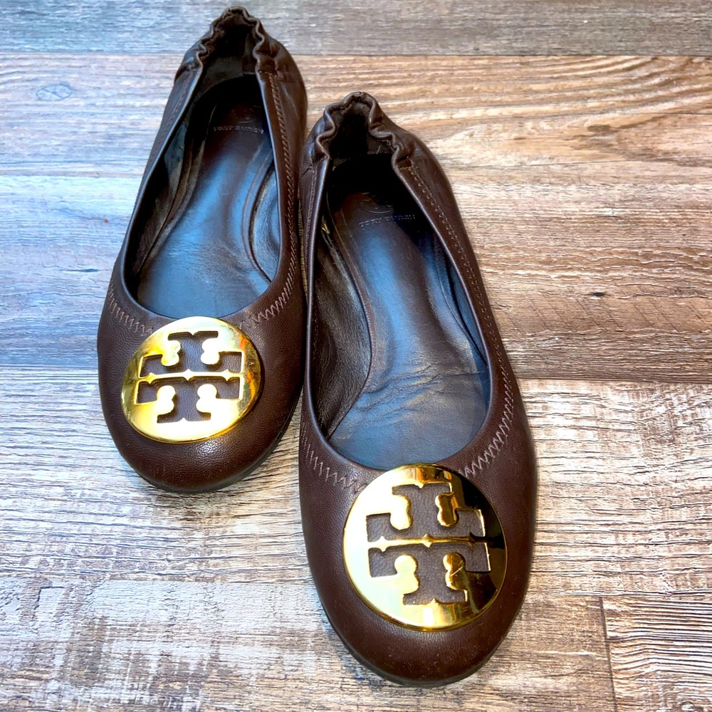 Tory Burch Girls Size 2.5 Brown Flats